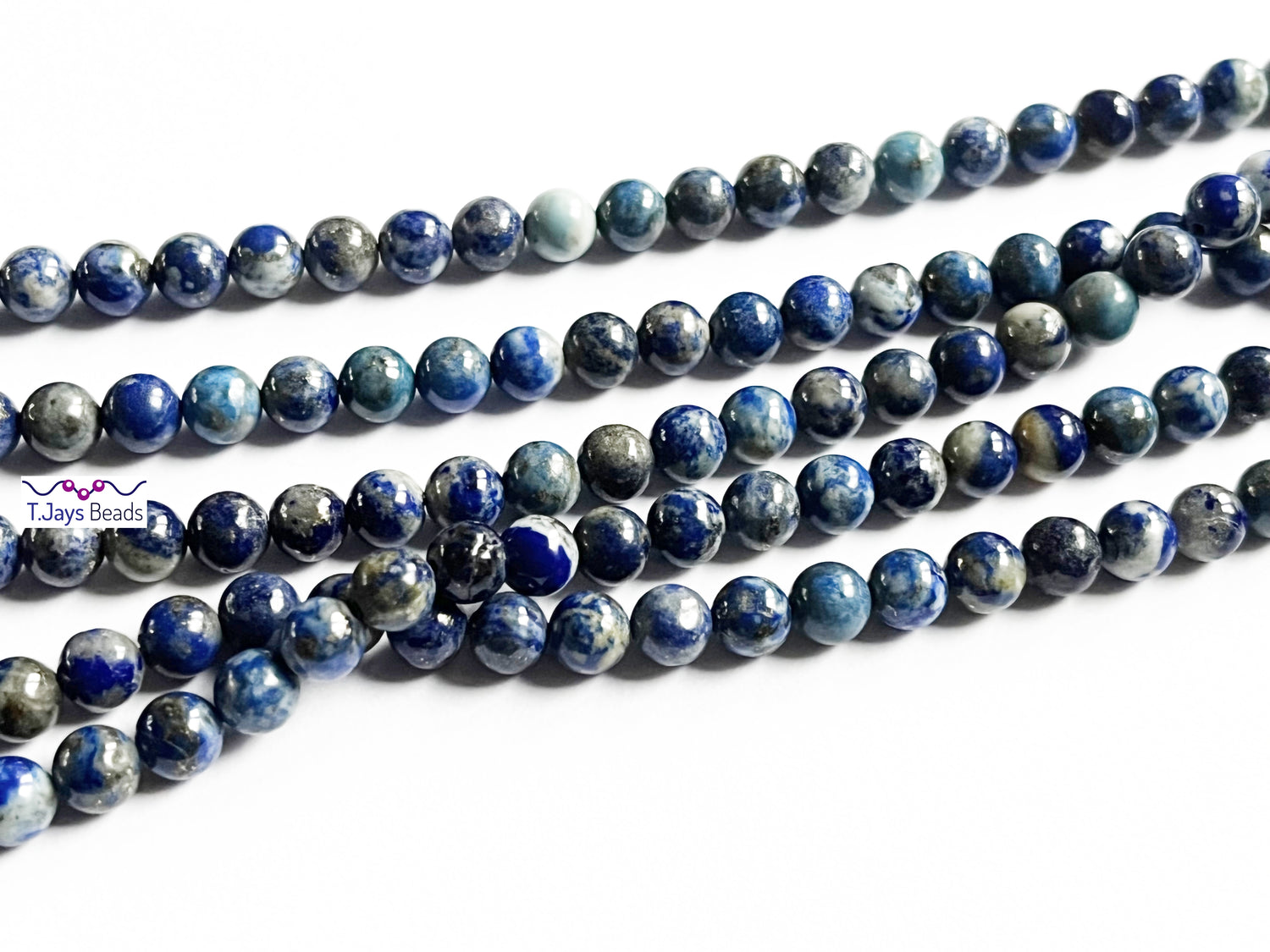 Lapis Lazuli (Natural Colour) | Round Beads | 6mm | A Grade