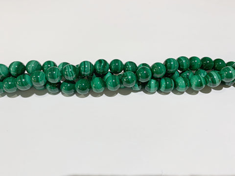 Malachite Round Beads - 8mm - B Grade