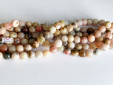 8mm Natural Pink Opal Round Beads