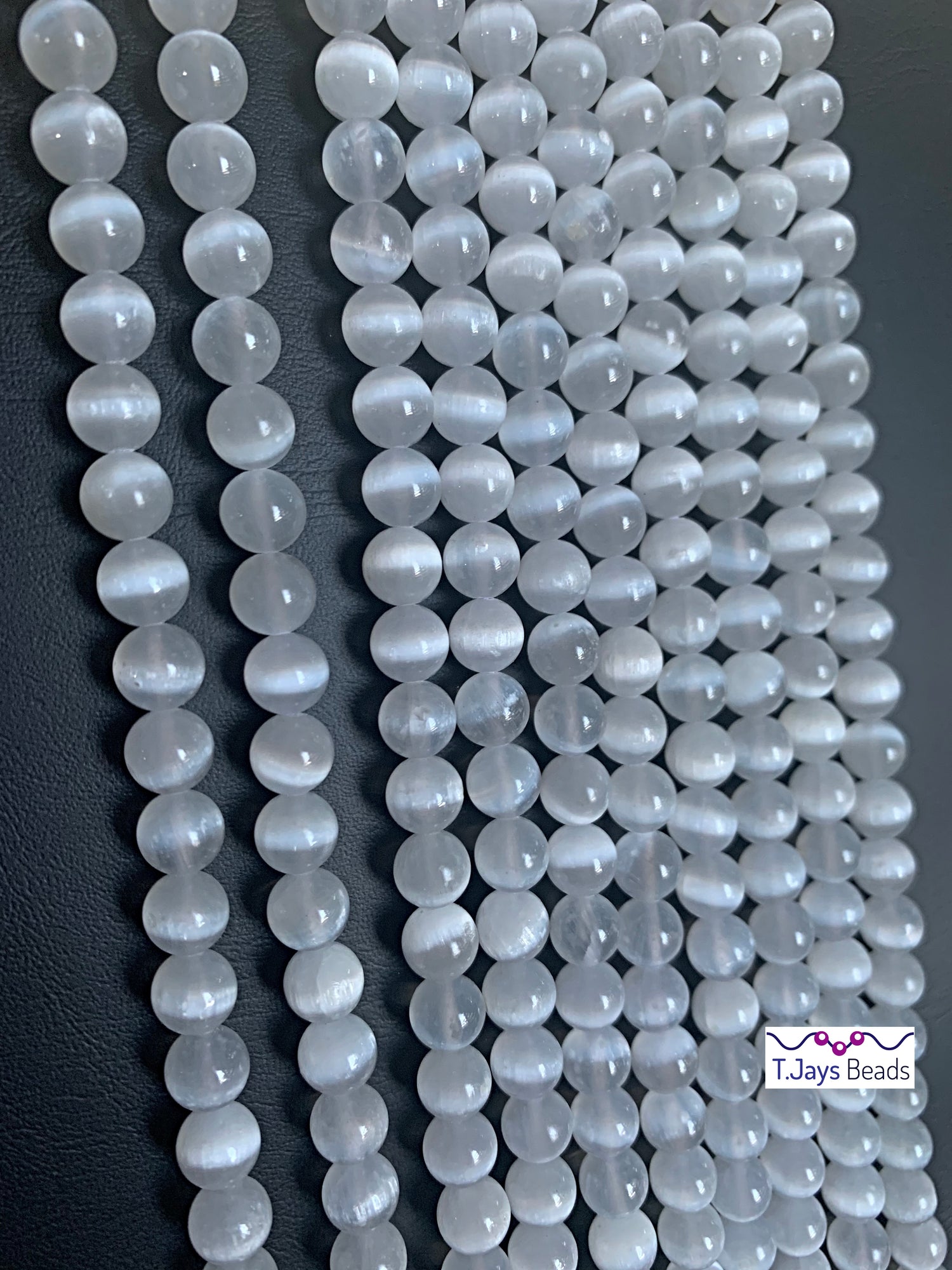 Selenite | Round Beads | 8mm