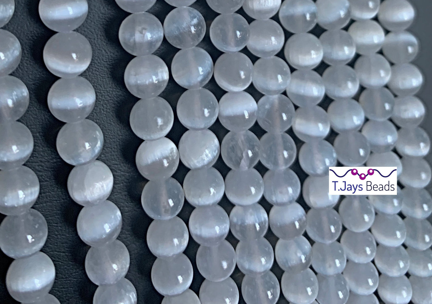 Selenite | Round Beads | 8mm