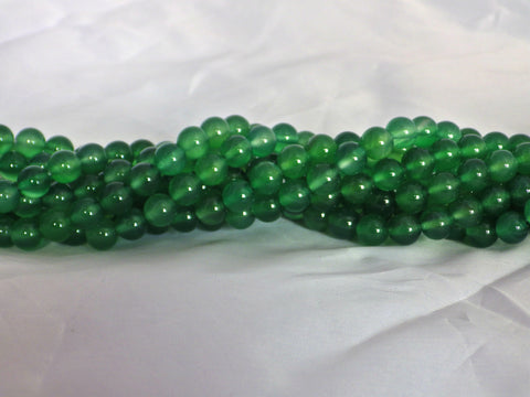 4mm Green Onyx Round Beads