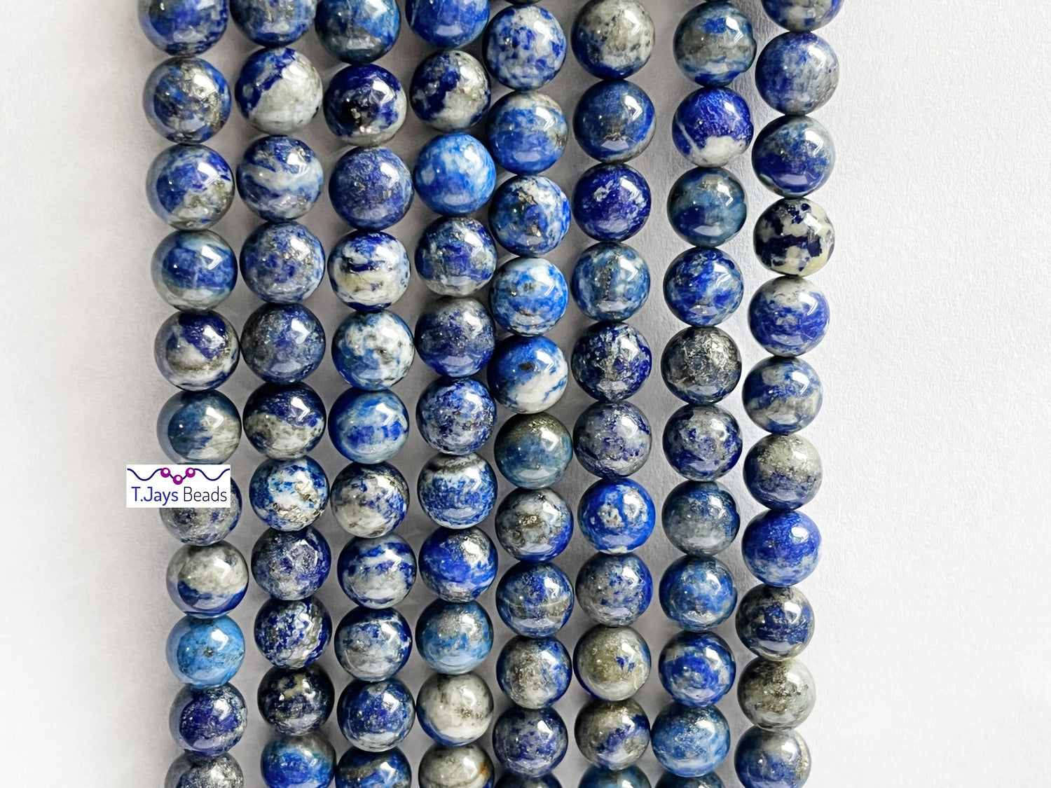 Lapis Lazuli (Natural Colour) | Round Beads | 8mm | A Grade