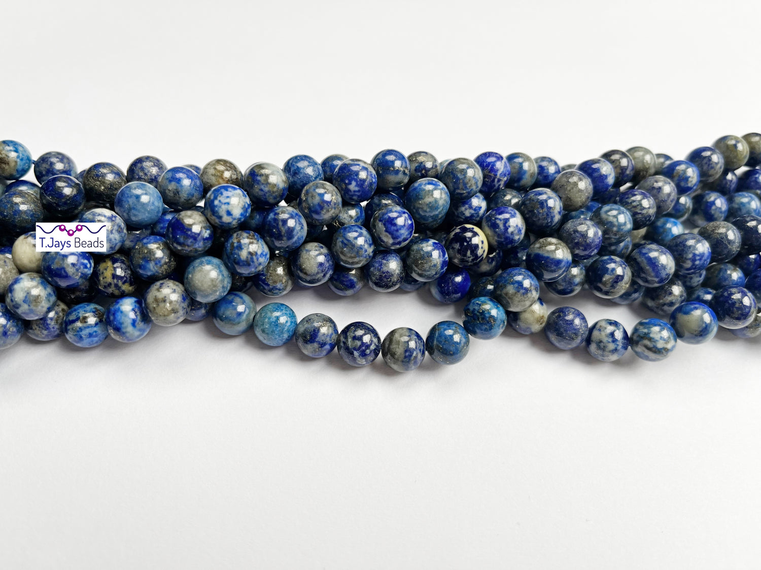 Lapis Lazuli (Natural Colour) | Round Beads | 8mm | A Grade