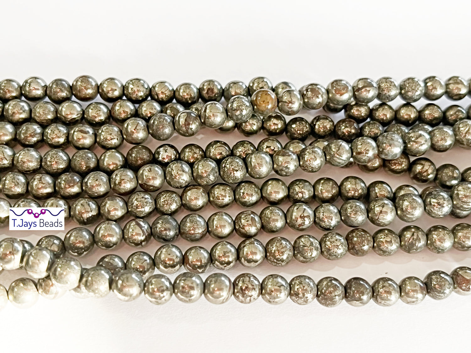 Pyrite | Round Beads | 8mm | A Grade