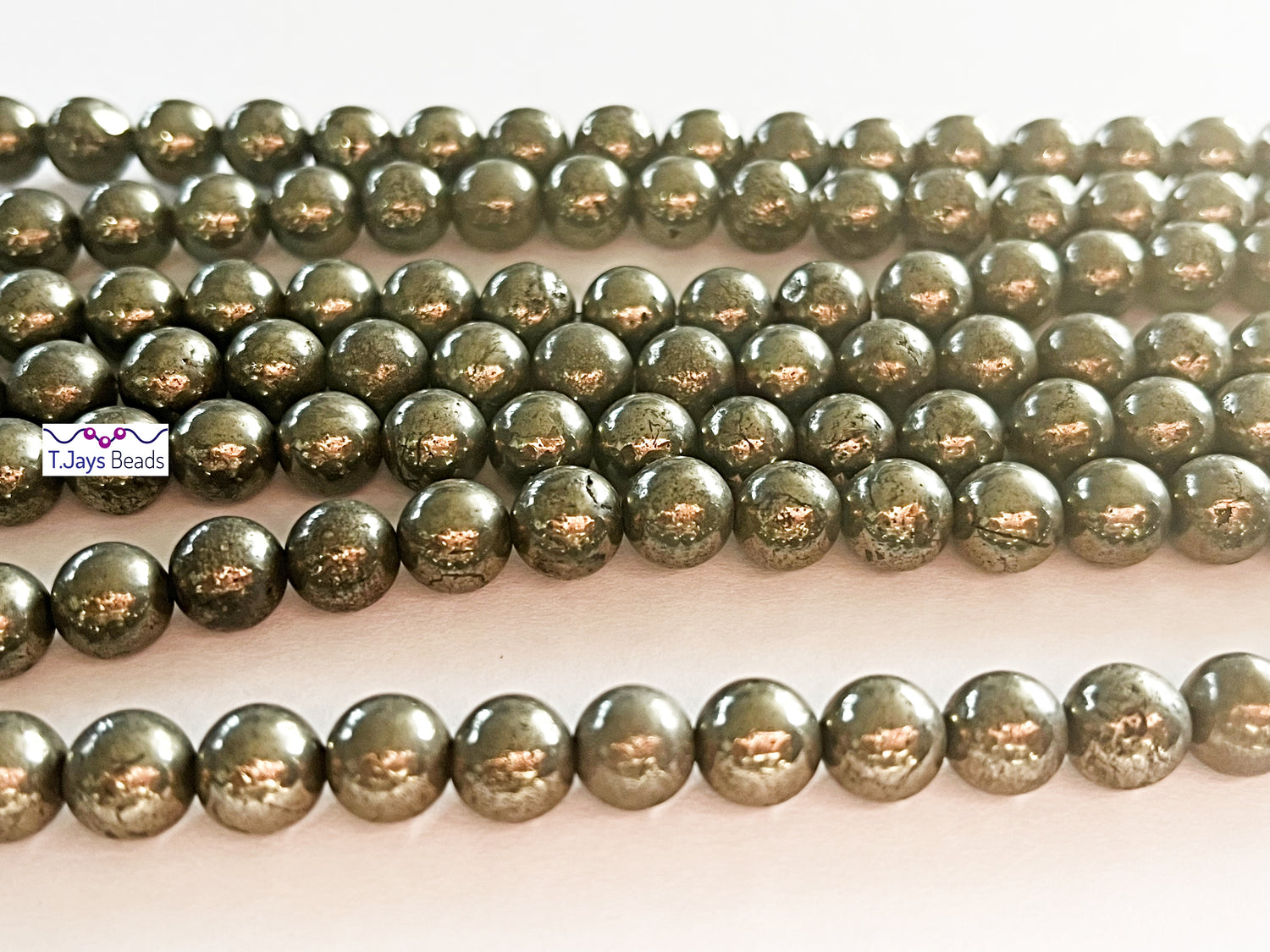 Pyrite | Round Beads | 8mm | A Grade