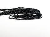 2mm Faceted Black Spinel Beads