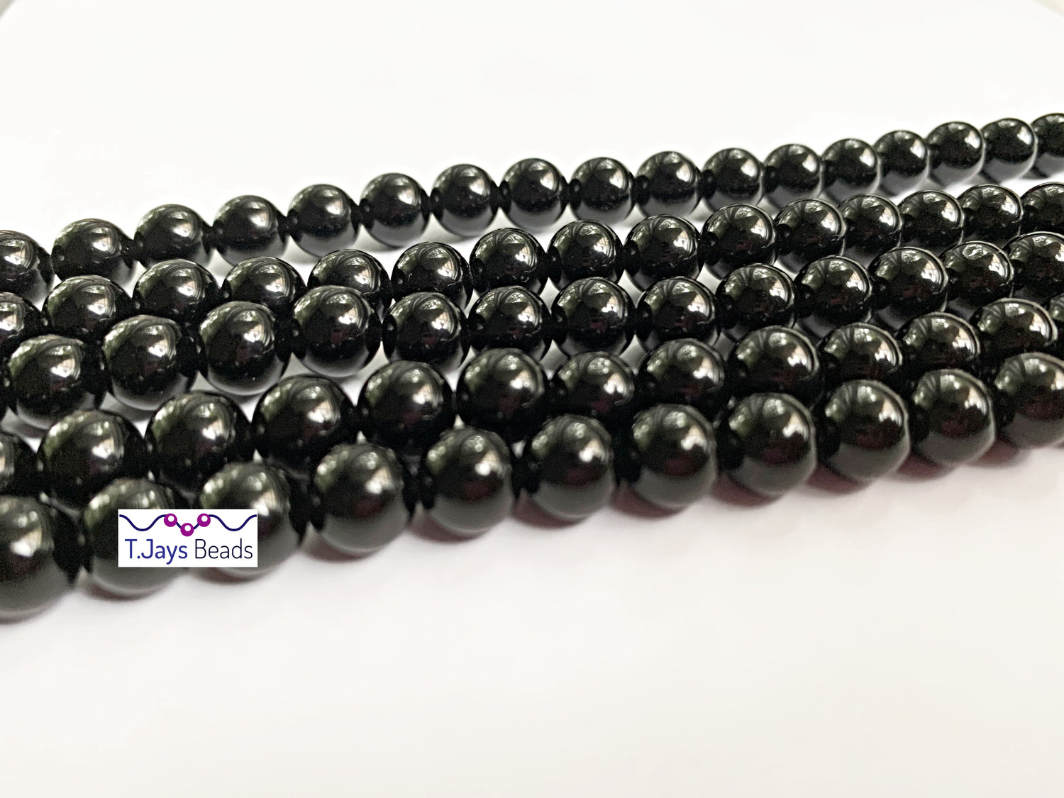 Black Obsidian | Round Beads | 8mm