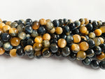 8mm Dyed Blue Tiger Eye Beads