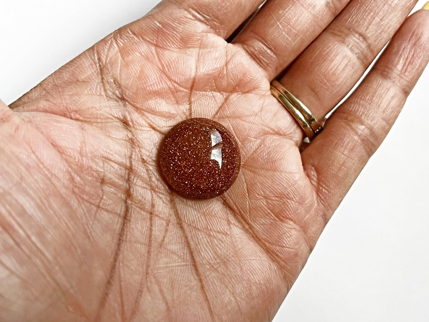 Goldstone | Round/Coin Cabochon | 20mm