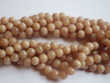 8mm Sunstone Round Beads
