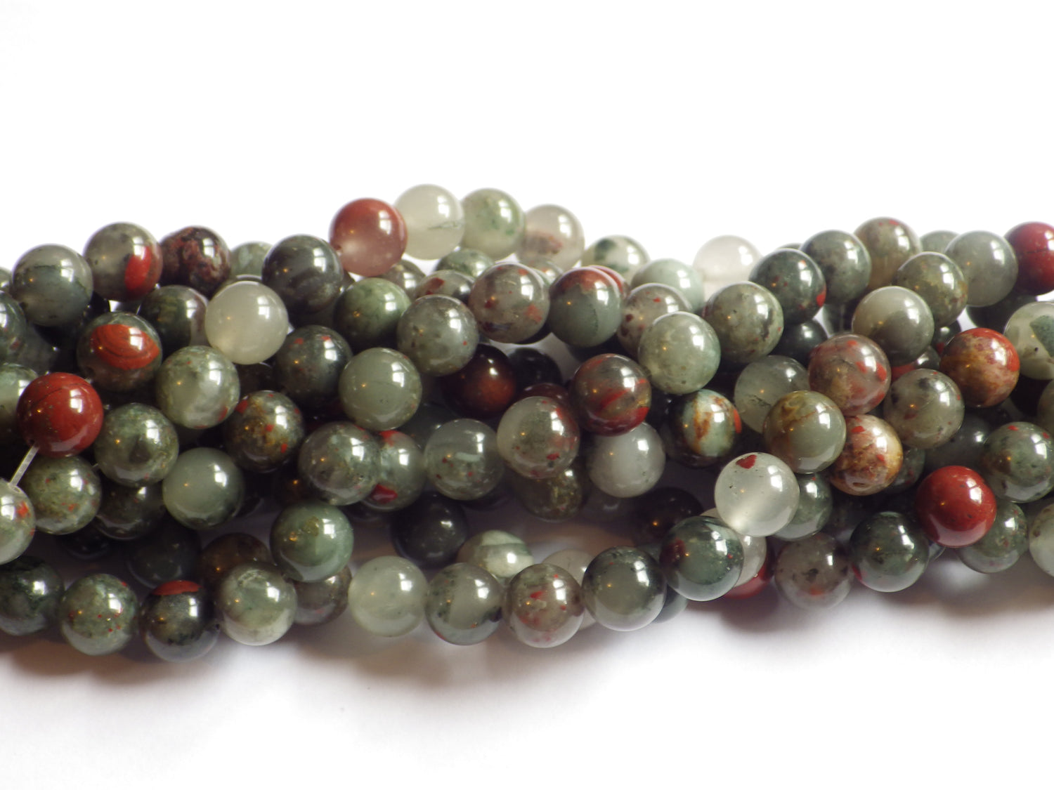 African Bloodstone Jasper | Round Beads | 8mm