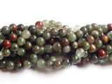 8mm African Bloodstone Jasper Round Beads