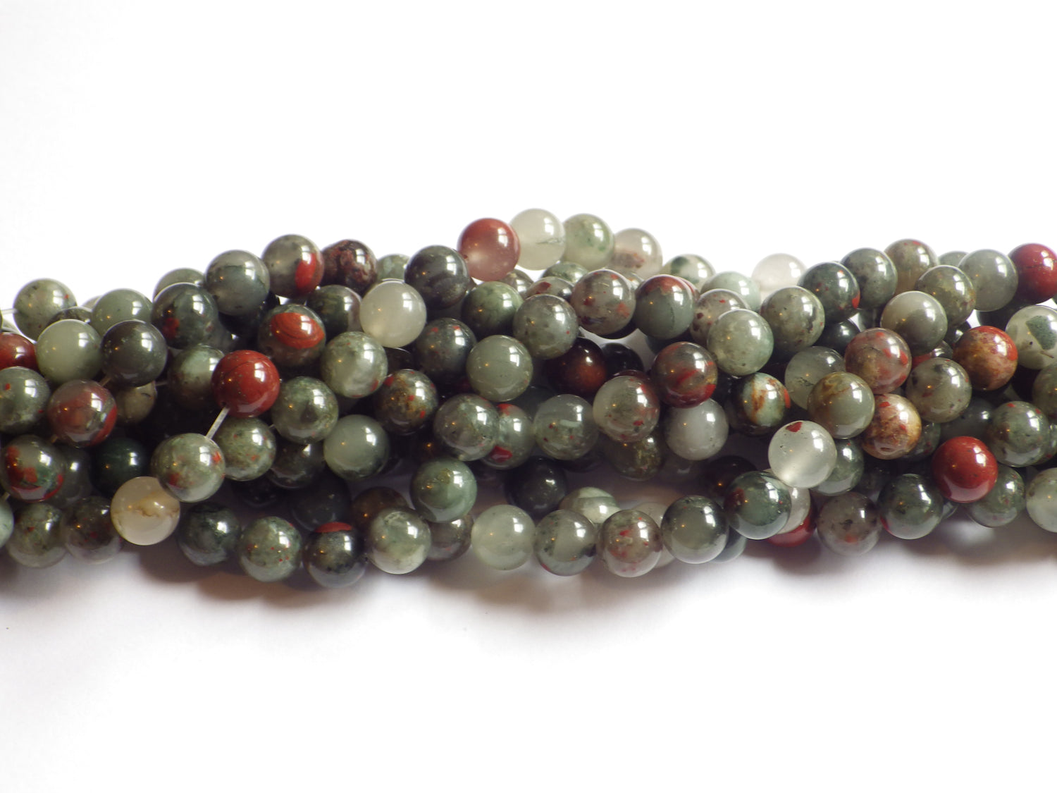 African Bloodstone Jasper | Round Beads | 8mm