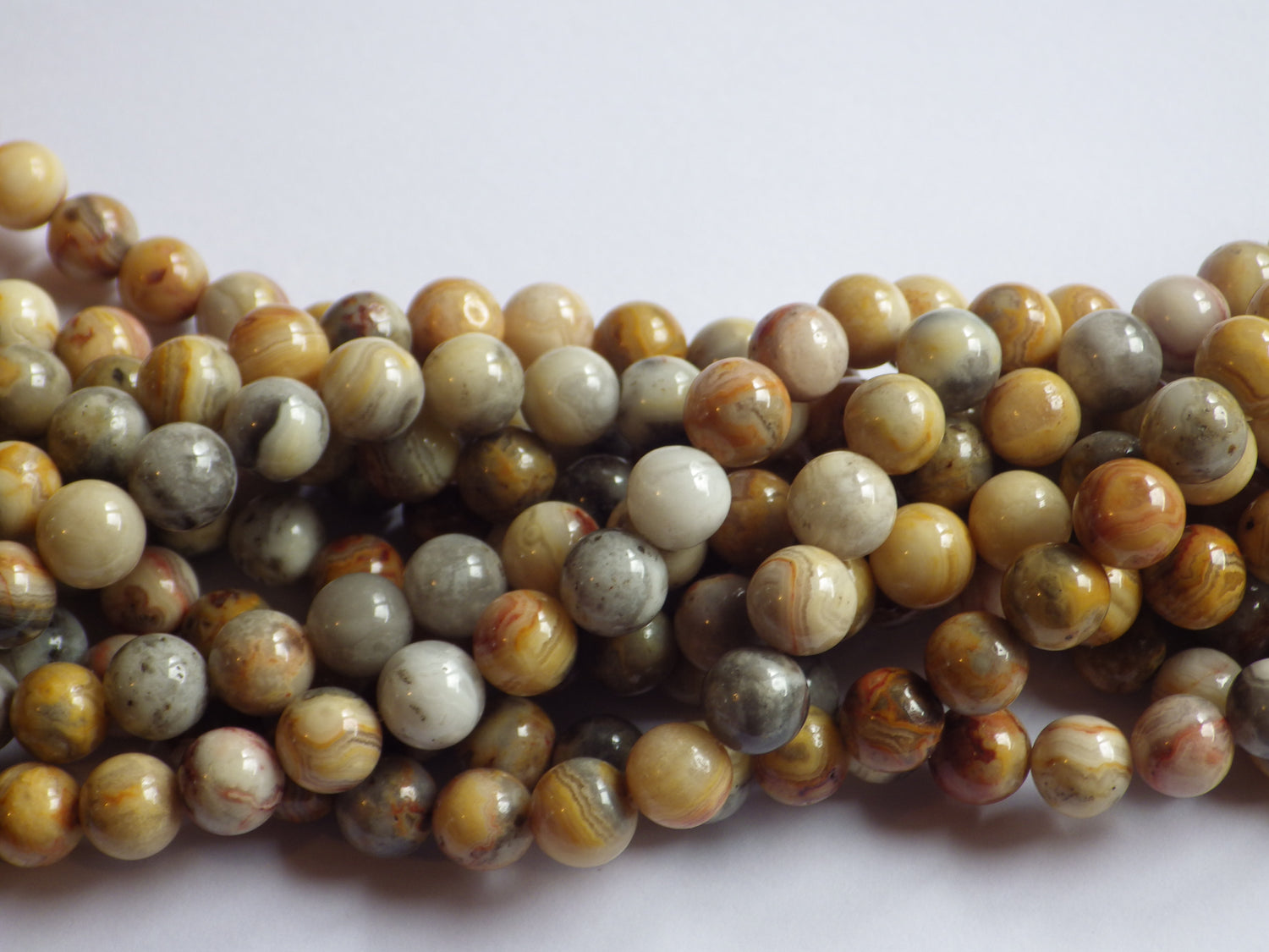 Crazy Lace Agate | Round Beads | 8mm