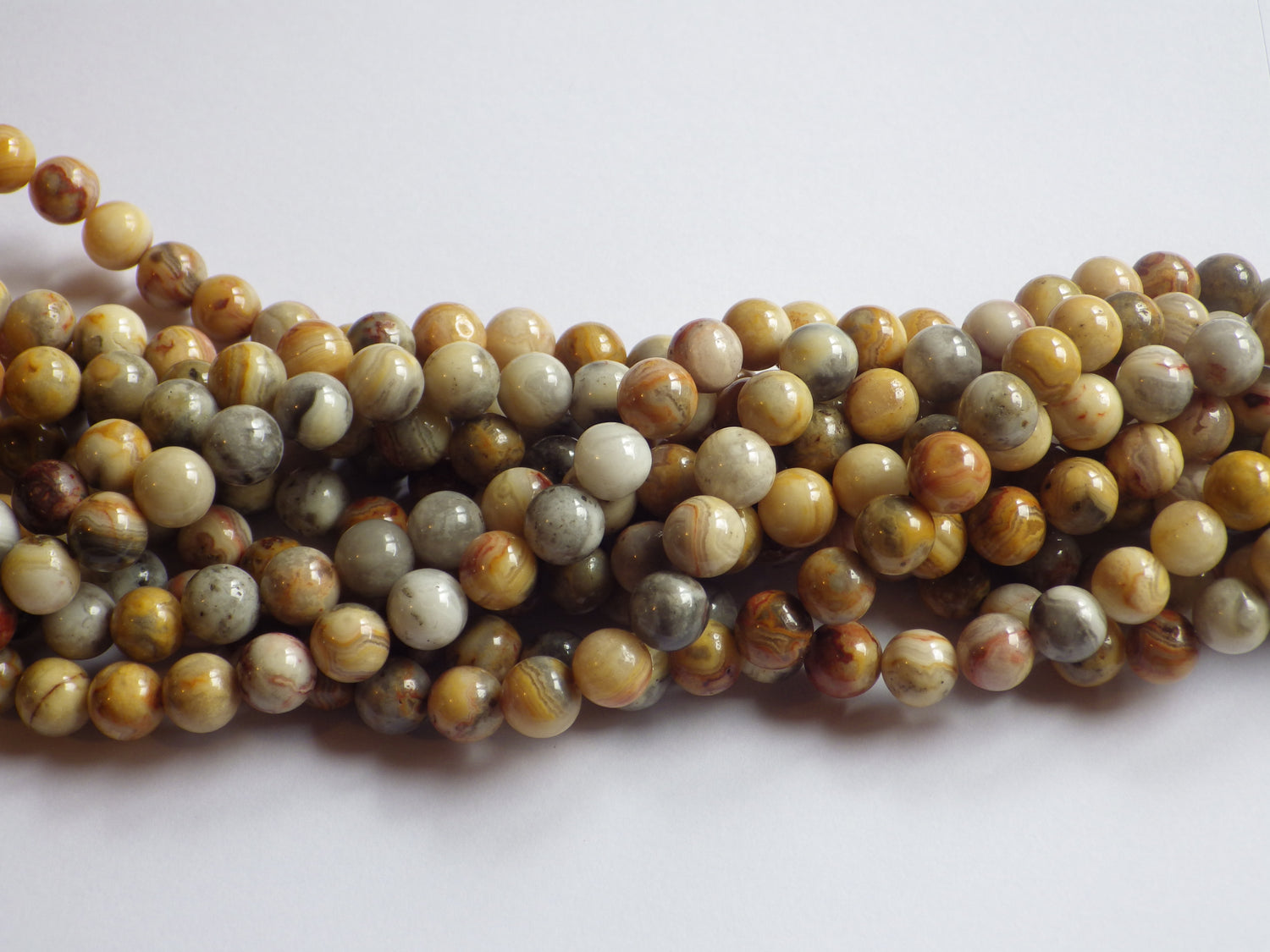 Crazy Lace Agate | Round Beads | 8mm