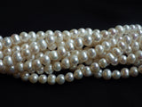 7-8mm White Freshwater Potato Pearl Beads