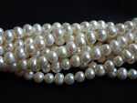 7-8mm White Freshwater Potato Pearl Beads