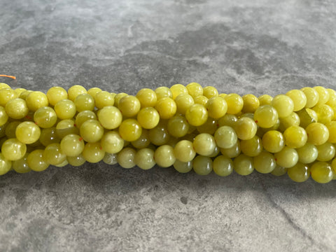 8mm Oliven Jade Round Beads