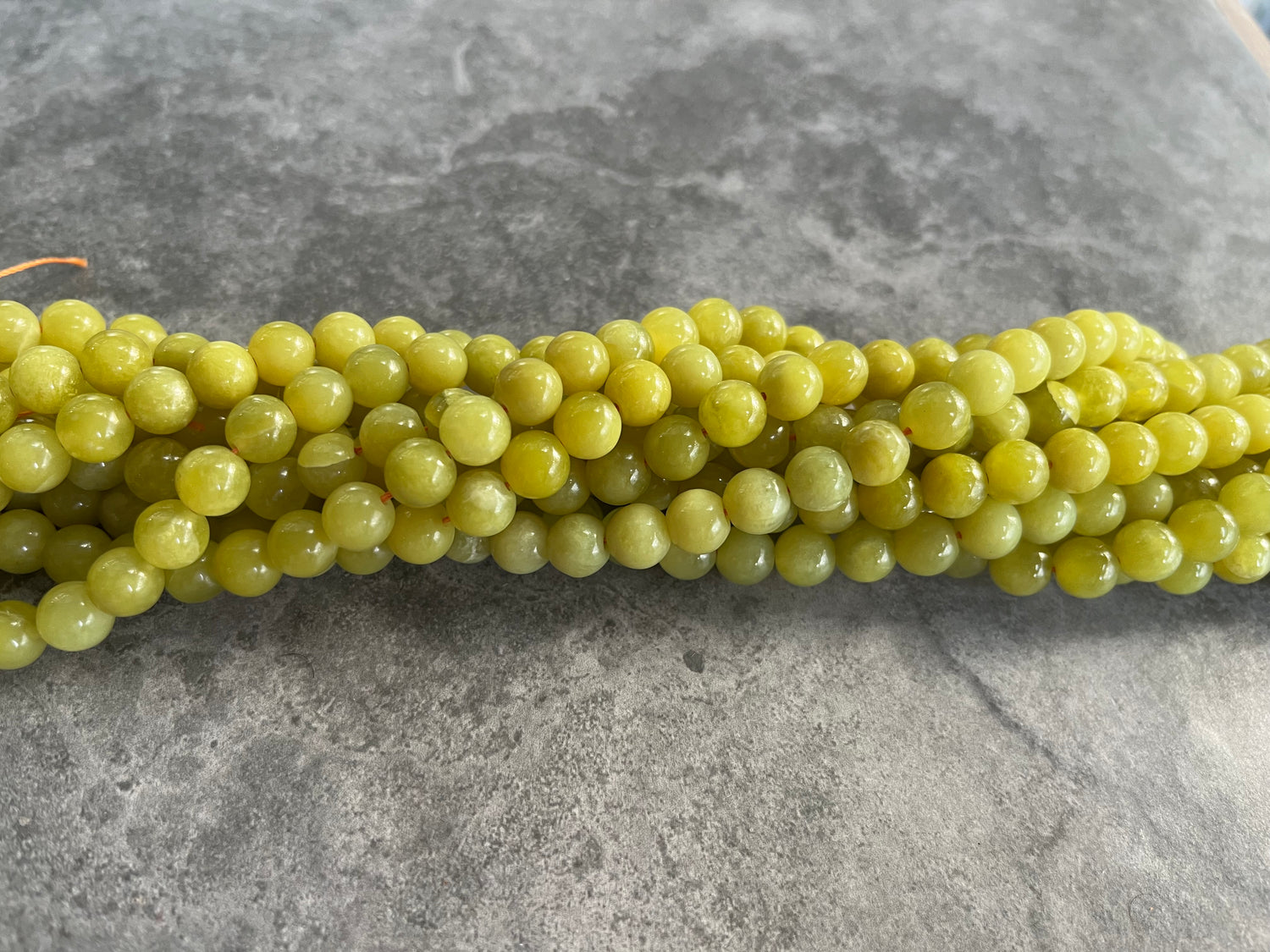 Oliven Jade | Round Beads | 6mm