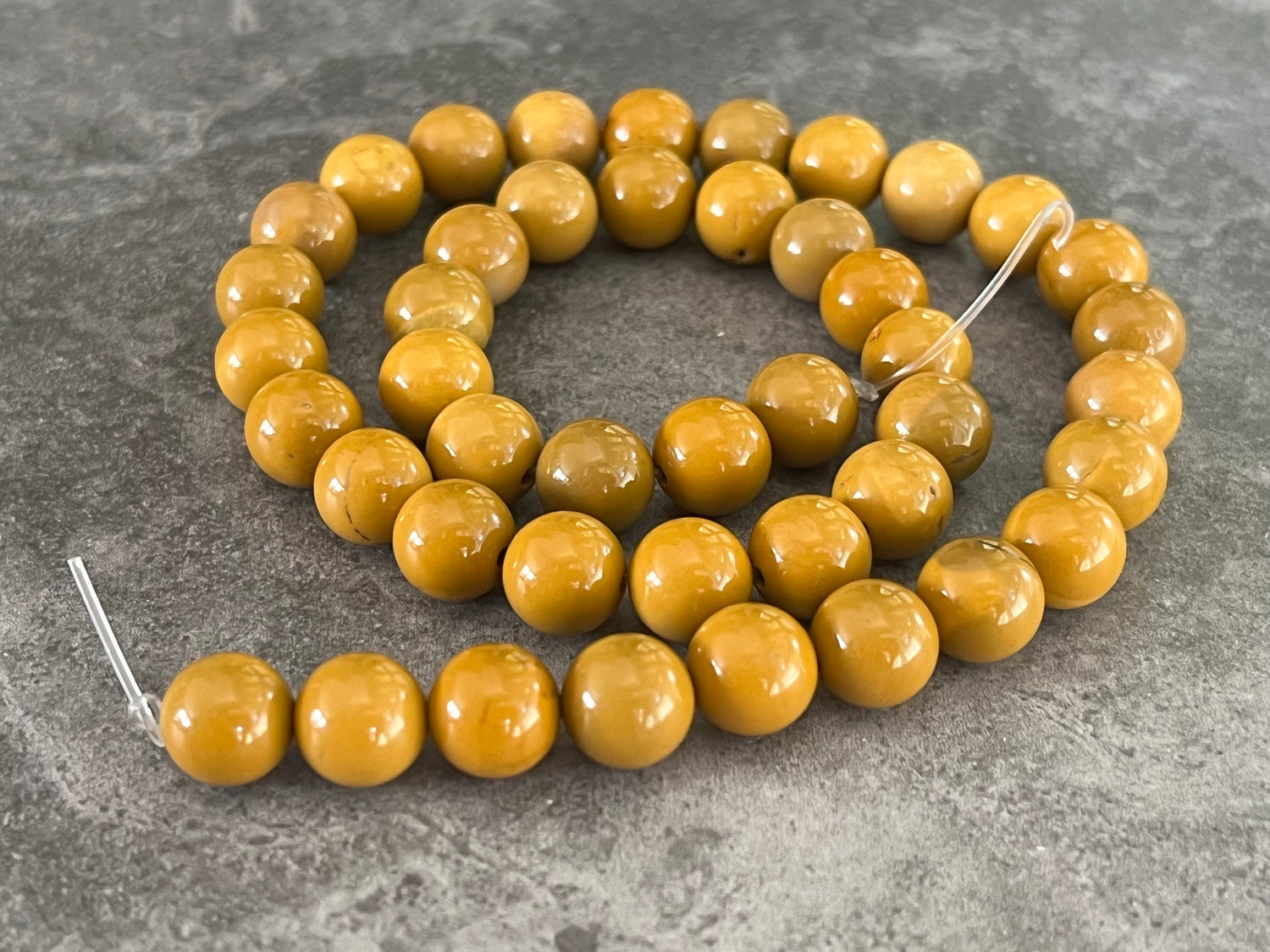 8mm Yellow Jasper Round Beads