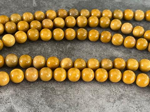 8mm Yellow Jasper Round Beads