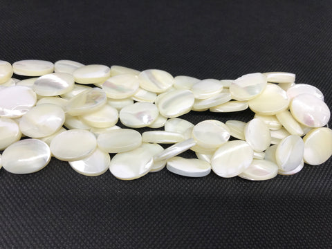 Natural spiral shell oval beads