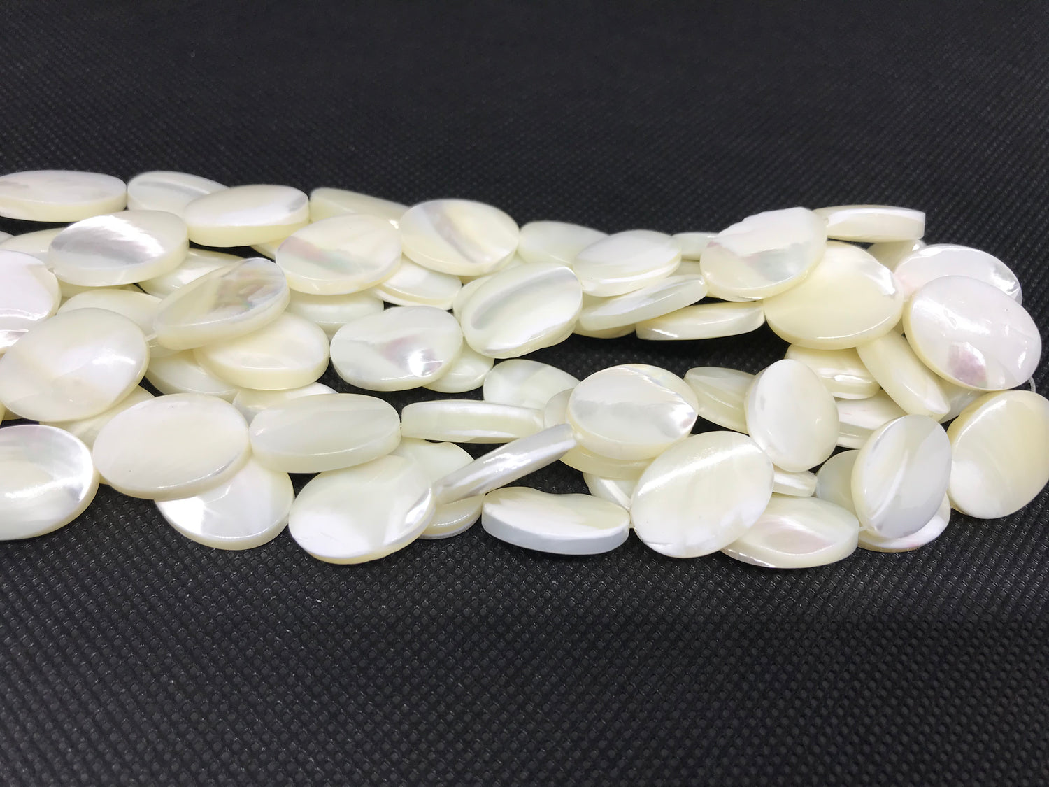 Natural spiral shell oval beads