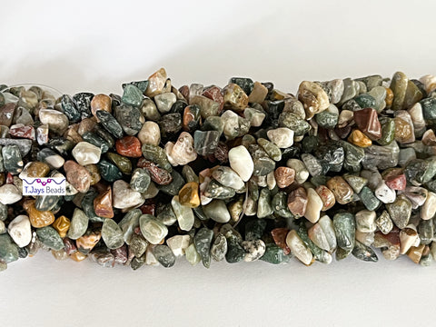 Ocean Jasper Chip Beads 5-8mm (33" string)