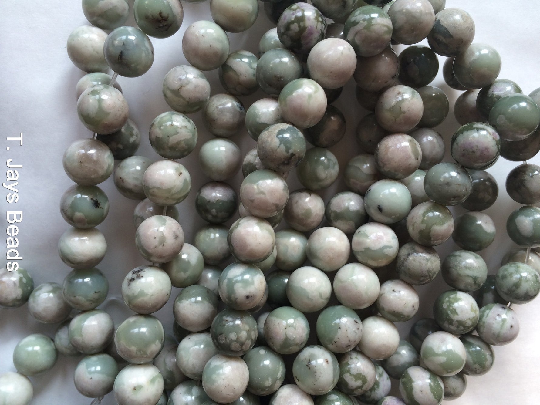 Peace Jade Round Beads - 6mm
