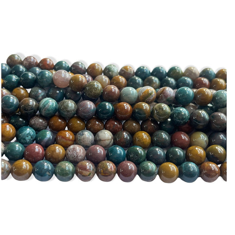 8mm Ocean Jasper Round Beads