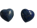 2 x Natural Colour Lapis Lazuli Polished Heart 15mm