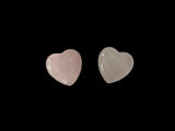 2 x Rose Quartz Polished Heart 15mm