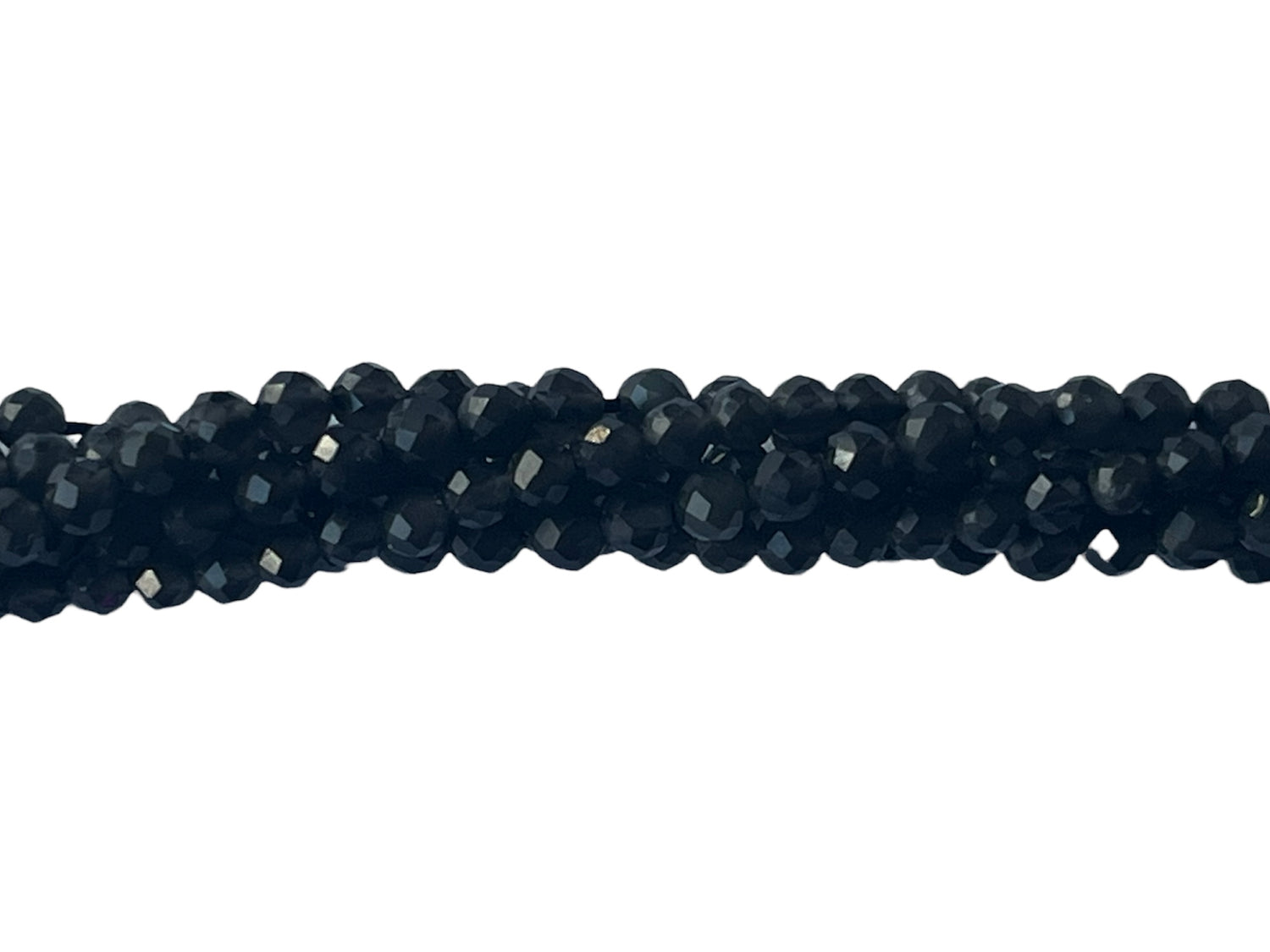 Black Obsidian | Faceted Round Beads | 2mm