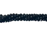 2mm Faceted Natural Obsidian Beads