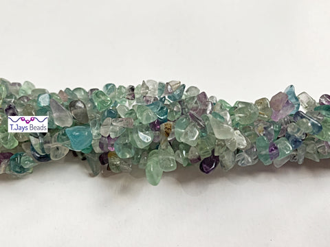 Rainbow Fluorite Chip Beads
