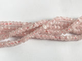Faceted Rose Quartz Rondelle Beads - 5 x 8mm