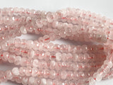 Faceted Rose Quartz Rondelle Beads - 5 x 8mm