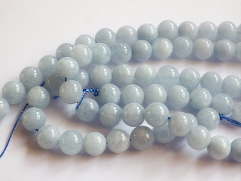 10mm Aquamarine Round Beads