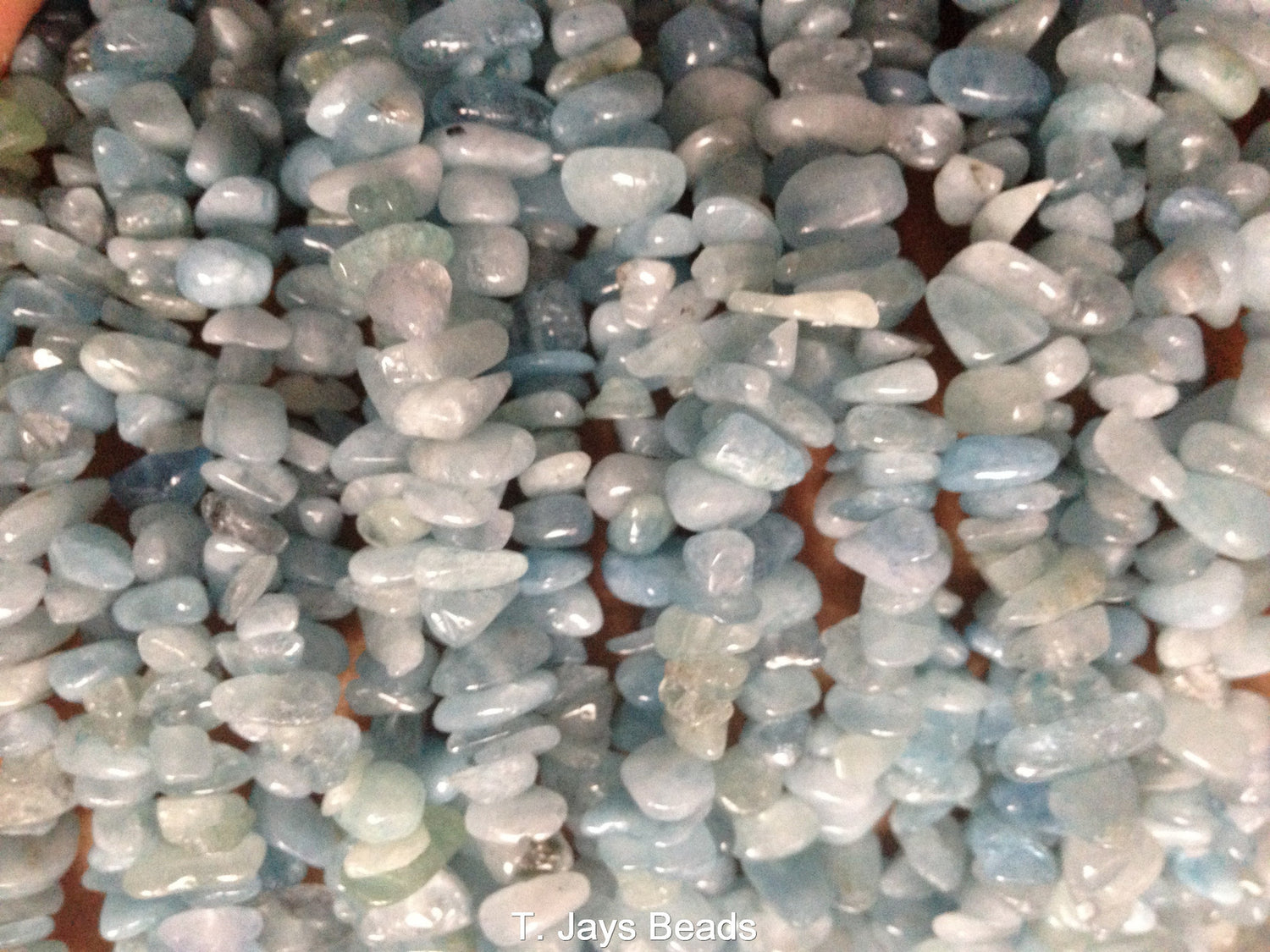 Aquamarine Chip Beads - 5x8mm