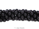 Black onyx round beads - 12mm