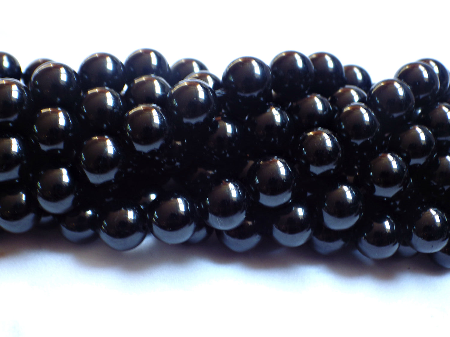 Black Tourmaline | Round Beads | 8mm | A Grade