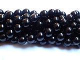 6mm Black Tourmaline Round Beads