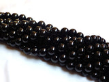 6mm Black Tourmaline Round Beads