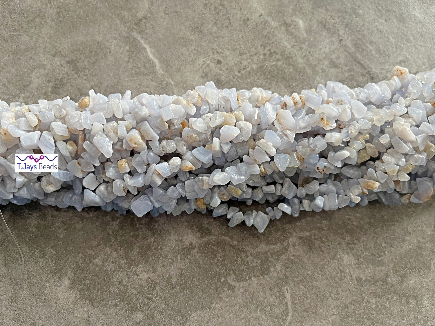 Blue Lace Agate | Chip Beads | 5-8mm | 32" String