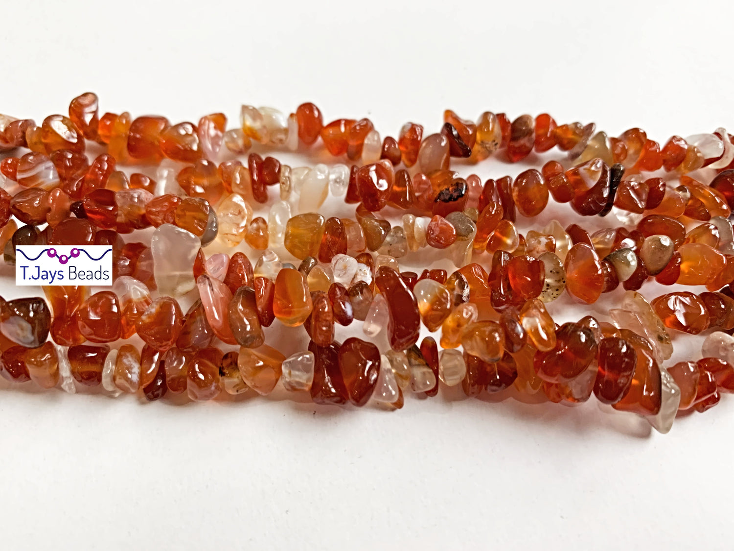 Carnelian | Chip Beads | 5-8mm | 32" String