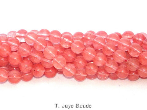 Cherry Quartz Round Beads - 10mm