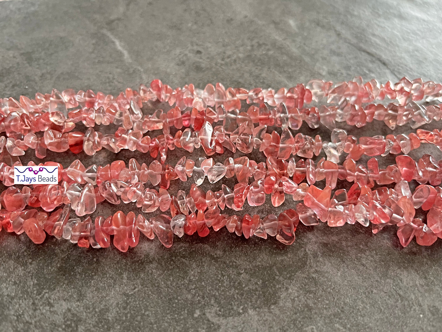 Cherry Quartz chips