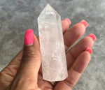 Rock crystal quartz tower point