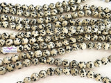 8mm Dalmation Jasper Round Beads